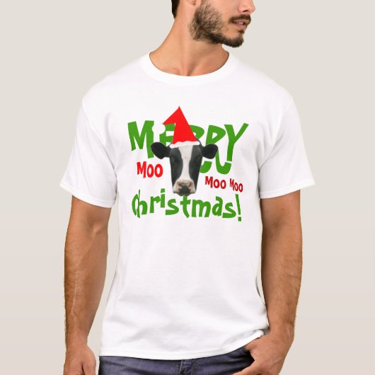 Vrolijk kerstkow T-Shirt (Voorkant)