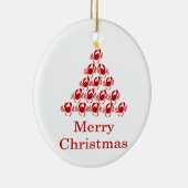 Vrolijk kerstkrab keramisch ornament (Rechts)