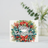 Vrolijk kerstkrans | Dit zijn de seizoenen Briefkaart (Staand voorkant)