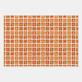 Vrolijk kerstkrans gouden Ornamenten Star Pigeon Inpakpapier Vel (Voorkant 3)