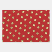 Vrolijk kerstkrans gouden Ornamenten Star Pigeon Inpakpapier Vel (Voorkant)