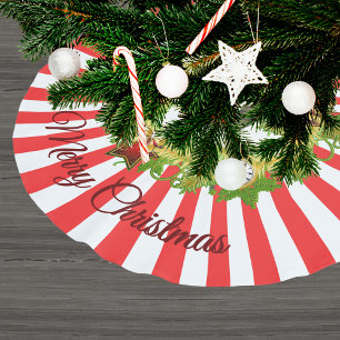 Vrolijk kerstkrans met strepen kerstboom rok