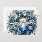 Vrolijk kerstkrans PRETTIGE FEESTDAGEN | Briefkaart (Voorkant / Achterkant)