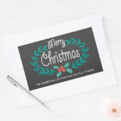 VROLIJK KERSTKRANS RETOURADRES STICKERS (Envelop)