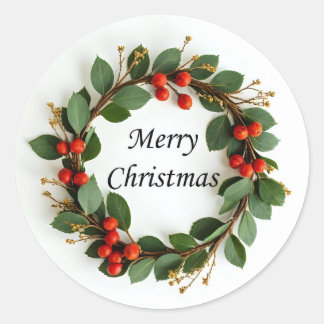 Vrolijk kerstkrans Stickers