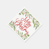 Vrolijk Kerstkrans Vakantie Cocktail Party Servet (Hoek)