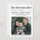 Vrolijk kerstkrantenjaar in de Review Foto Feestdagenkaart (Voorkant)