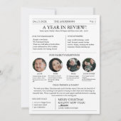 Vrolijk kerstkrantenjaar in de Review Foto Feestdagenkaart (Achterkant)