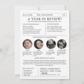 Vrolijk kerstkrantenjaar in de Review Foto Feestdagenkaart (Achterkant)