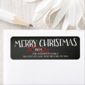 Vrolijk kerstkrijtbord Adresetiketten Etiket (Insitu)