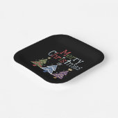 Vrolijk Kerstkruis Kerstboom Retro Papieren Bordje (Gebogen)