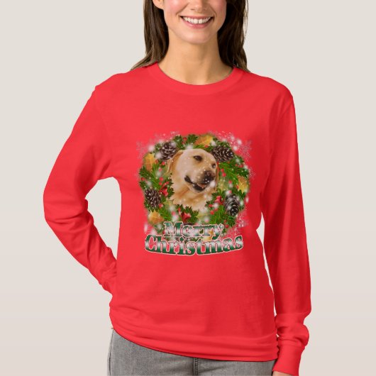 Vrolijk kerstlab t-shirt (Voorkant)