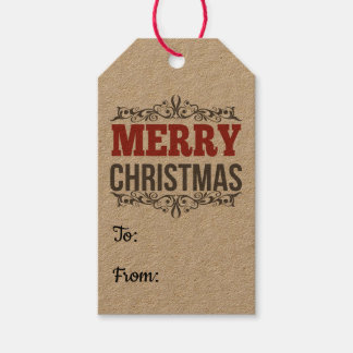 Vrolijk kerstLabel Cadeaulabel