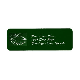 Vrolijk kerstlabel - groen etiket