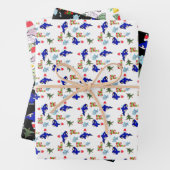 Vrolijk kerstlakens wikkelen papier haai inpakpapier vel (In situ)