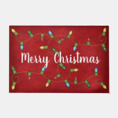 Vrolijk kerstlampje rood deurmat (Voorkant)