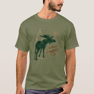 Vrolijk kerstland met groene stijl t-shirt
