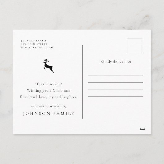 Vrolijk kerstland Rustic Pine Wreated Feestdagenkaart (Achterkant)