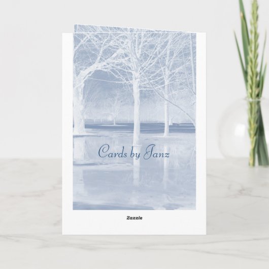 Vrolijk kerstlandschap Kaart van Janz (Achterkant)