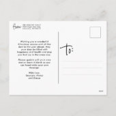 Vrolijk kerstleuk script eenvoudig een foto feestdagenkaart (Achterkant)