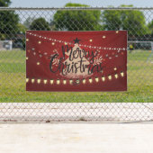 Vrolijk kerstlicht en -boom spandoek (Insitu)