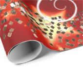 Vrolijk kerstlicht en glans cadeaupapier (Rol Hoek)