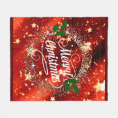 Vrolijk kerstlicht en glans fleece deken (Voorkant (Horizontaal))