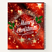 Vrolijk kerstlicht en glans notitieboek (Achterkant)