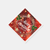 Vrolijk kerstlicht en glans servet (Hoek)