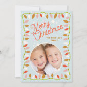 Vrolijk Kerstlicht Fotokaart Een Afbeelding Feestdagenkaart (Voorkant)