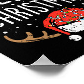 Vrolijk Kerstlicht Santa Hat Xmas Familie Mannen W Poster (Hoek)