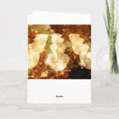 Vrolijk kerstlicht Sterrennacht bruin goud Feestdagen Kaart (Achterkant)