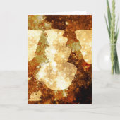 Vrolijk kerstlicht Sterrennacht bruin goud Feestdagen Kaart (Voorkant)