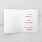 Vrolijk kerstlicht Sterrennacht bruin goud Feestdagen Kaart (Binnen)