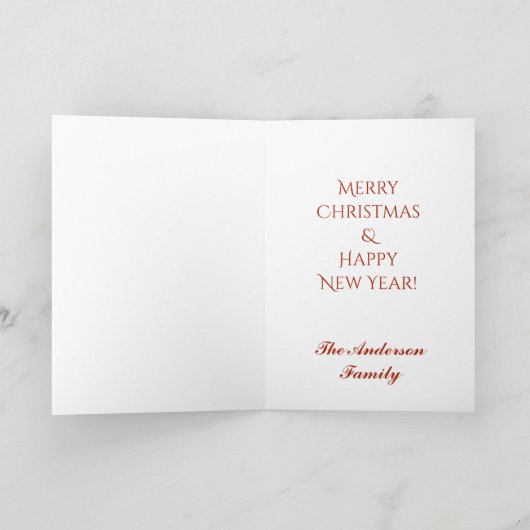 Vrolijk kerstlicht Sterrennacht bruin goud Feestdagen Kaart (Binnen)