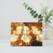 Vrolijk kerstlicht Sterrennacht bruin goud Feestdagenkaart (Staand voorkant)