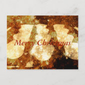 Vrolijk kerstlicht Sterrennacht bruin goud Feestdagenkaart (Voorkant)