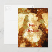 Vrolijk kerstlicht Sterrennacht bruin goud Feestdagenkaart (Voorkant / Achterkant)