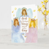 Vrolijk kerstlied De Herald Angels zingen Kaart (Gele Bloem)