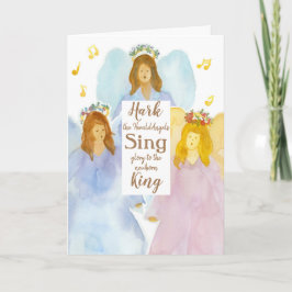 Vrolijk kerstlied De Herald Angels zingen Kaart