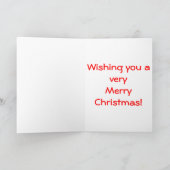 Vrolijk kerstlied feestdagen kaart (Binnen)