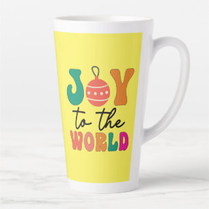 Vrolijk Kerstlied Kleurrijke Kersttypografie Latte Mok
