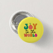 Vrolijk Kerstlied Kleurrijke Kersttypografie Ronde Button 3,2 Cm (Voorkant /achterkant)