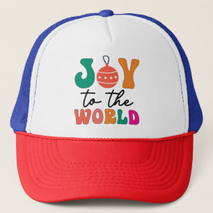Vrolijk Kerstlied Kleurrijke Kersttypografie Trucker Pet