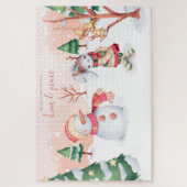 Vrolijk kerstliefde en vrede legpuzzel (Verticaal)