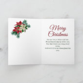 Vrolijk kerstlieverd vrouw Poinsettia Bloem Feestdagen Kaart (Binnen)