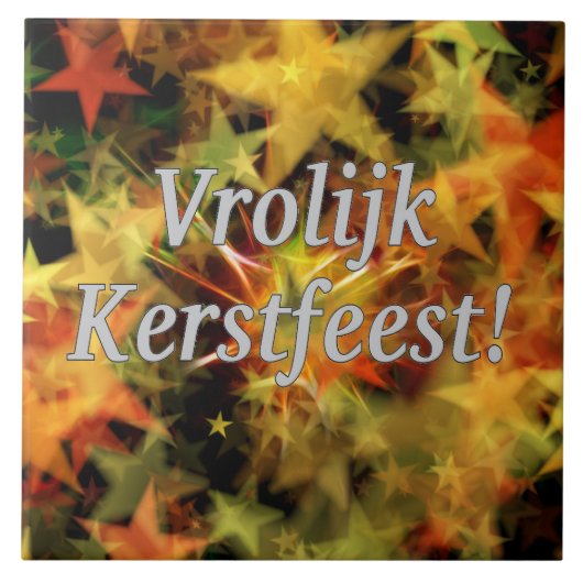 Vrolijk Kerstlijk feest. Vrolijk kerstfeest in het Tegeltje (Voorkant)