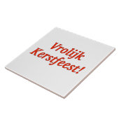 Vrolijk Kerstlijk feest. Vrolijk kerstfeest in het Tegeltje (Zijkant)