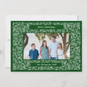 Vrolijk kerstLijst Holiday Green Feestdagenkaart (Voorkant)