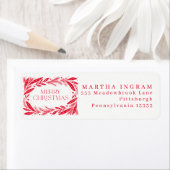 Vrolijk kerstLijst rood Etiket (Insitu)